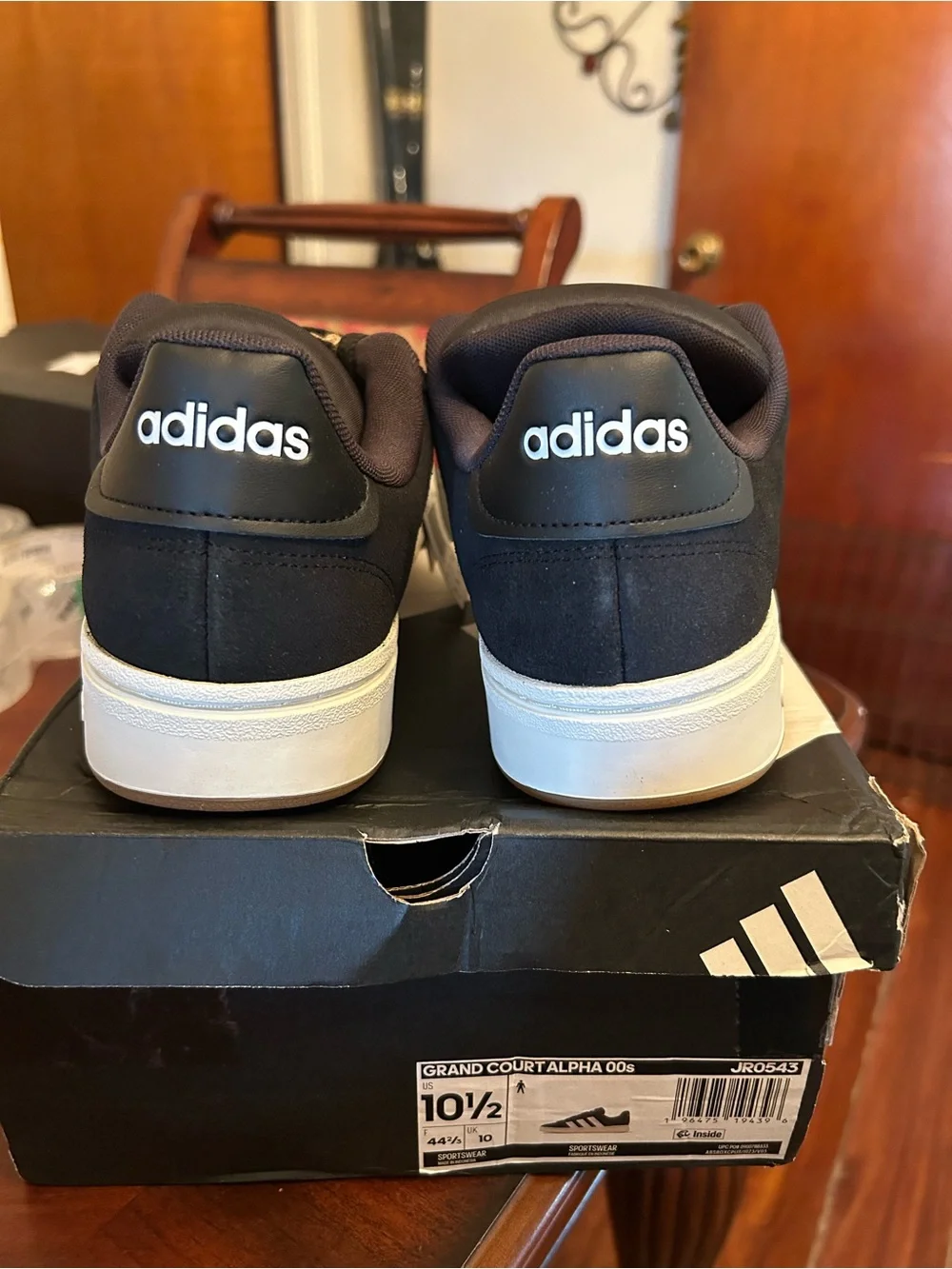 adidas Grand Court Alpha Men’s Sneakers - Black with White Midsole